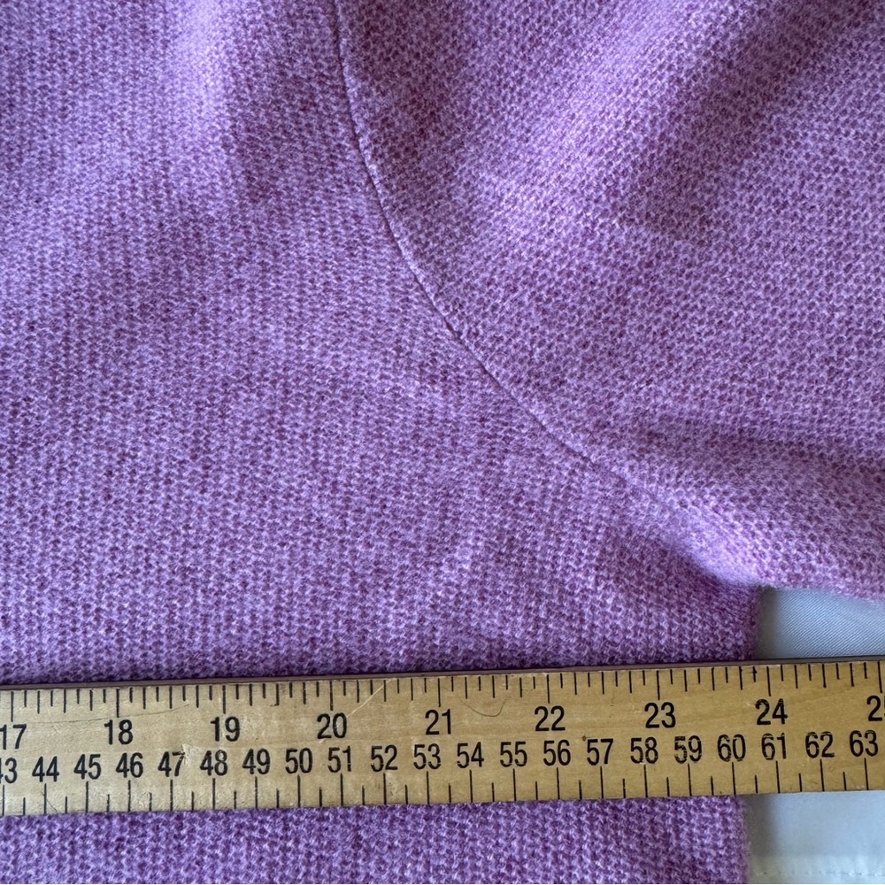 Vineyard Vines Classic Quarter-Zip 100 % Cashmere Sweater Large Lilac Pre-Owned - Picture 6 of 9